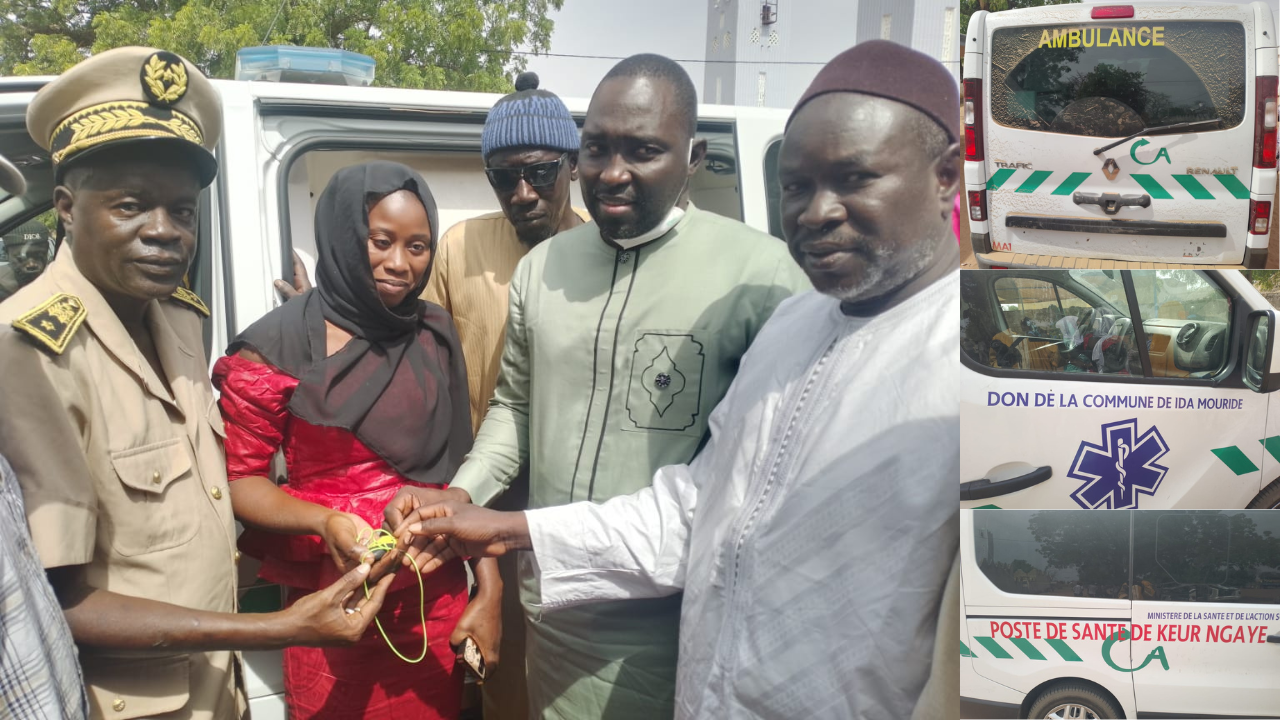Commune de Ida Mouride – Village de Keur Ngaye : le maire Mor Seck offre une ambulance d&rsquo;un montant de 12.000.000 au poste de santé