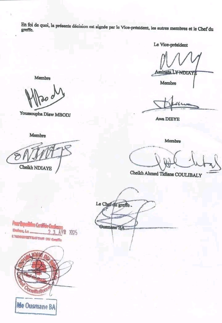 🛑 ALERTE – Le Conseil constitutionnel rejette la loi interprétative de la loi d&rsquo;amnistie.