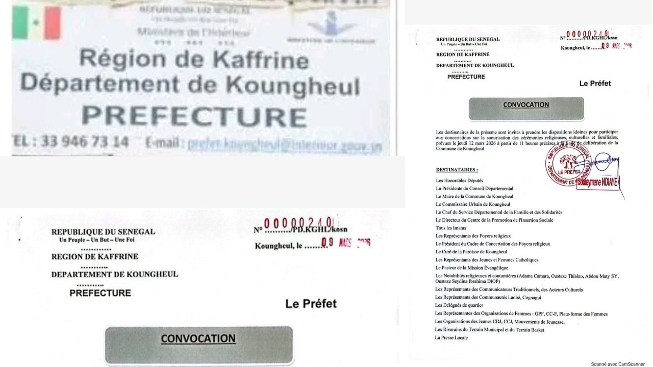 Koungheul : le préfet Souleymane Ndiaye convoque des concertations sur la sonorisation des cérémonies