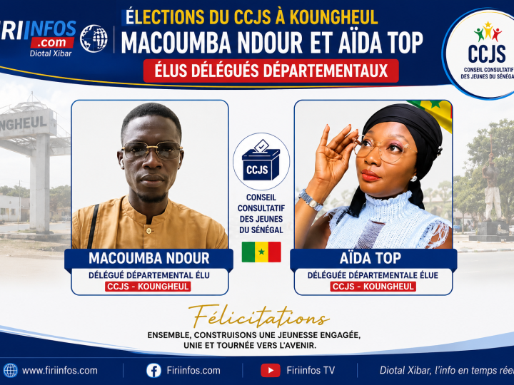 CCJS de Koungheul : Macoumba Ndour et Aïda Top élus à la tête de la représentation départementale