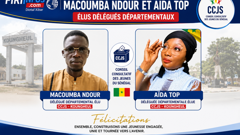 CCJS de Koungheul : Macoumba Ndour et Aïda Top élus à la tête de la représentation départementale