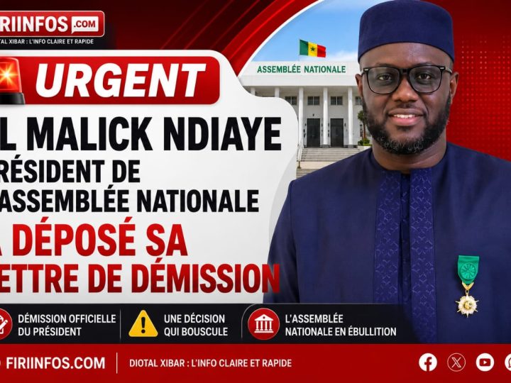 Sénégal : El Malick Ndiaye annonce sa démission de la présidence de l’Assemblée nationale