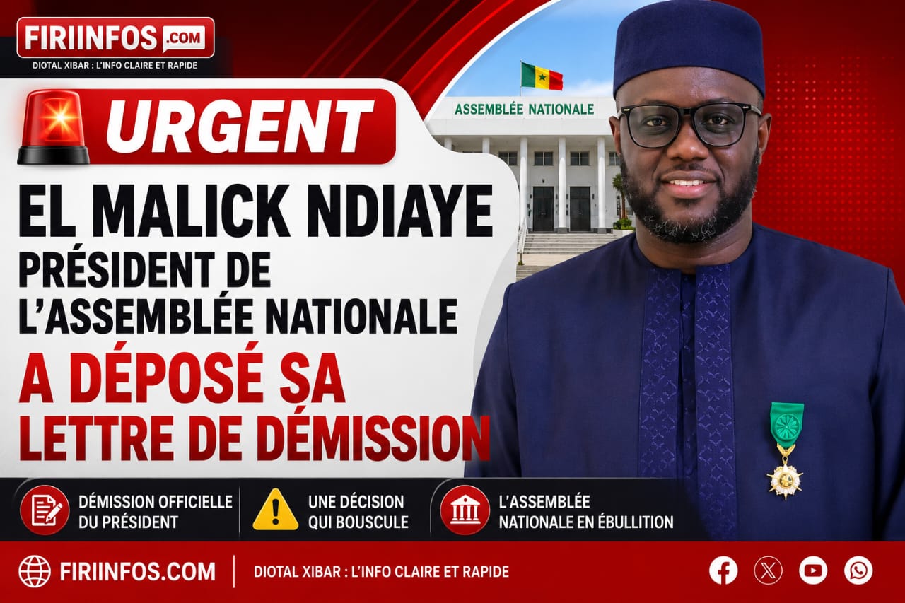Sénégal : El Malick Ndiaye annonce sa démission de la présidence de l’Assemblée nationale