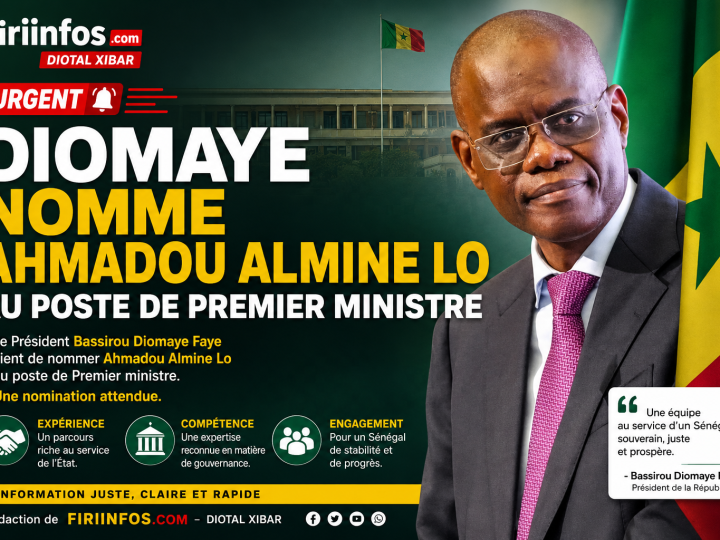 Bassirou Diomaye Faye nomme Al Aminou Lô au poste de Premier ministre