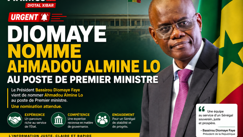 Bassirou Diomaye Faye nomme Al Aminou Lô au poste de Premier ministre