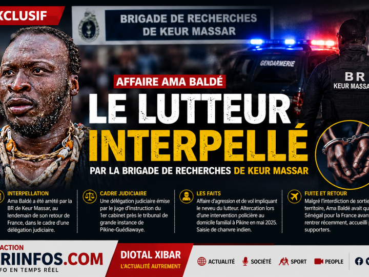 Affaire Ama Baldé : le lutteur interpellé par la Brigade de recherches de Keur Massar