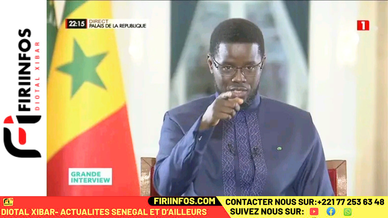 Grand entretien avec le président Bassirou Diomaye Faye : entre clarification politique, gouvernance économique et cohésion institutionnelle