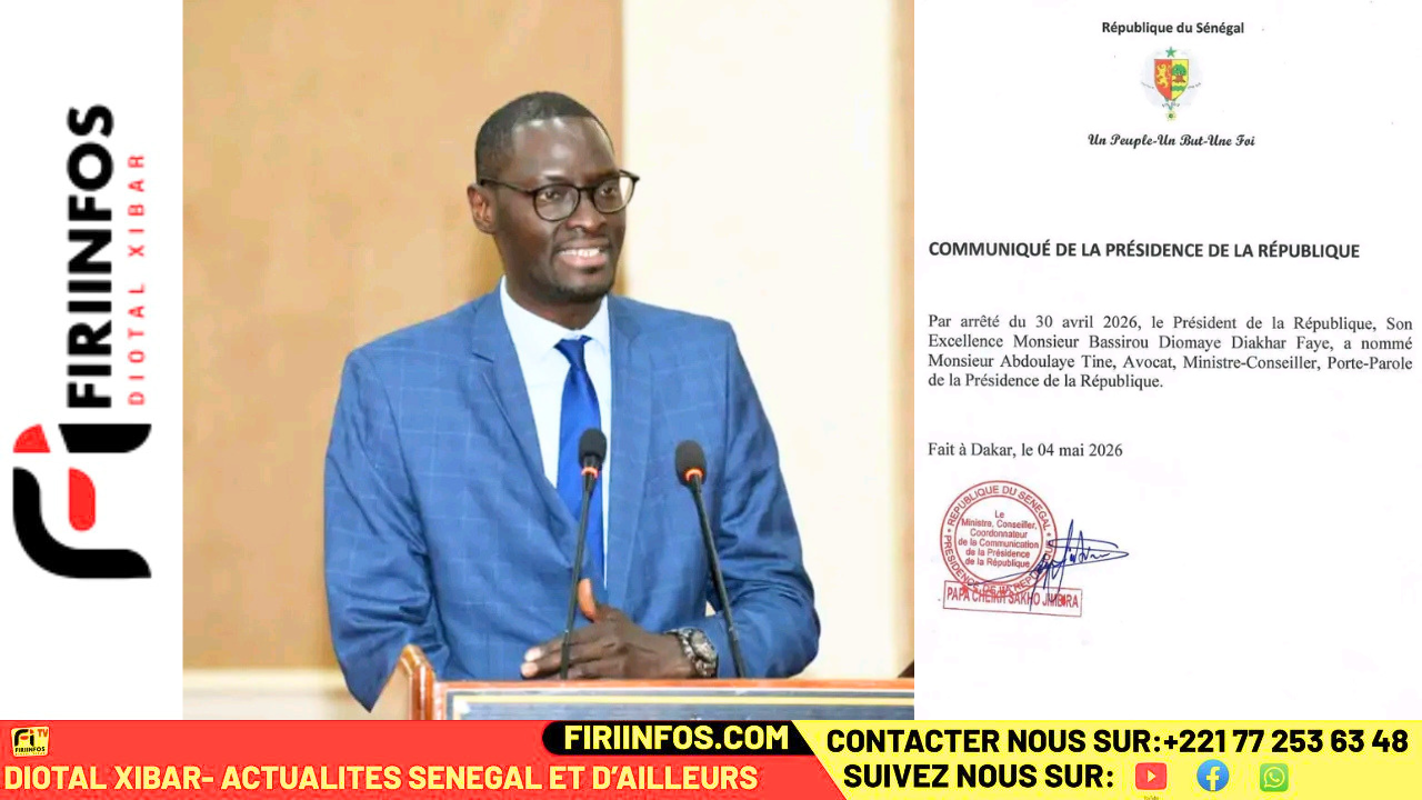 Nomination à la Présidence : Abdoulaye Tine devient ministre-conseiller et porte-parole