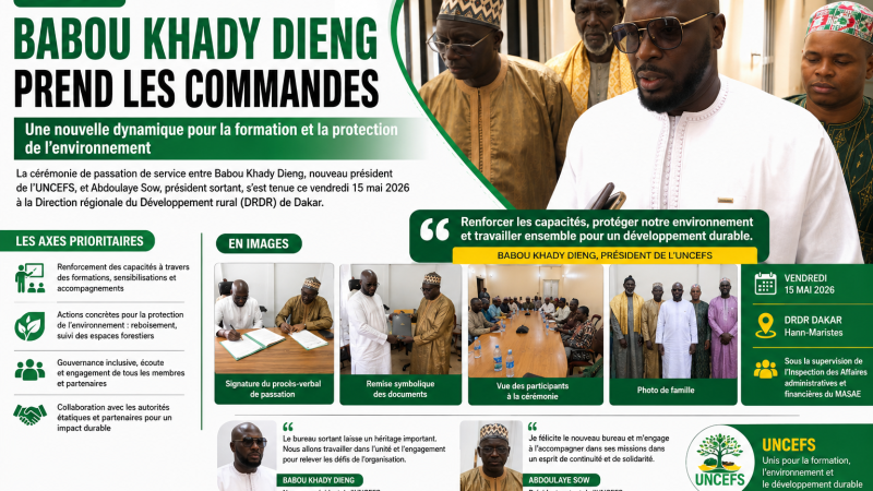UNCEFS : Babou Khady Dieng installé à la présidence avec une vision axée sur la formation et la protection de l’environnement