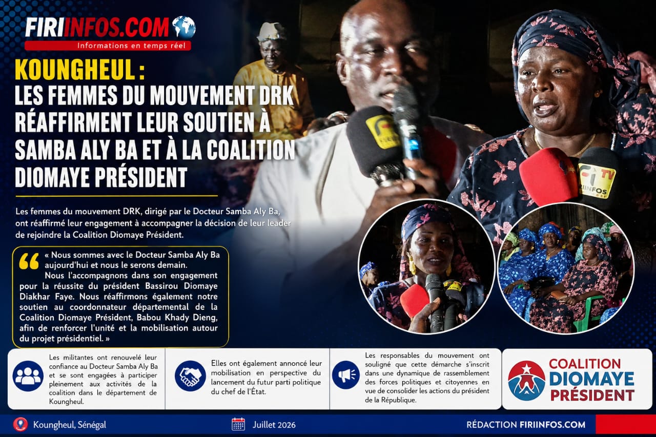 Koungheul : les femmes du mouvement DRK réaffirment leur soutien à Samba Aly Ba et à la Coalition Diomaye Président