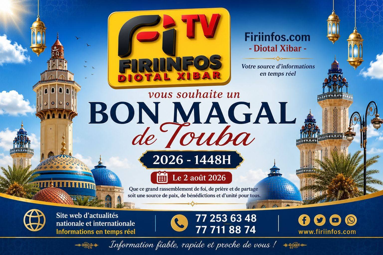Magal de Touba 2026 – 1448 H : appel à une vigilance accrue sur les routes