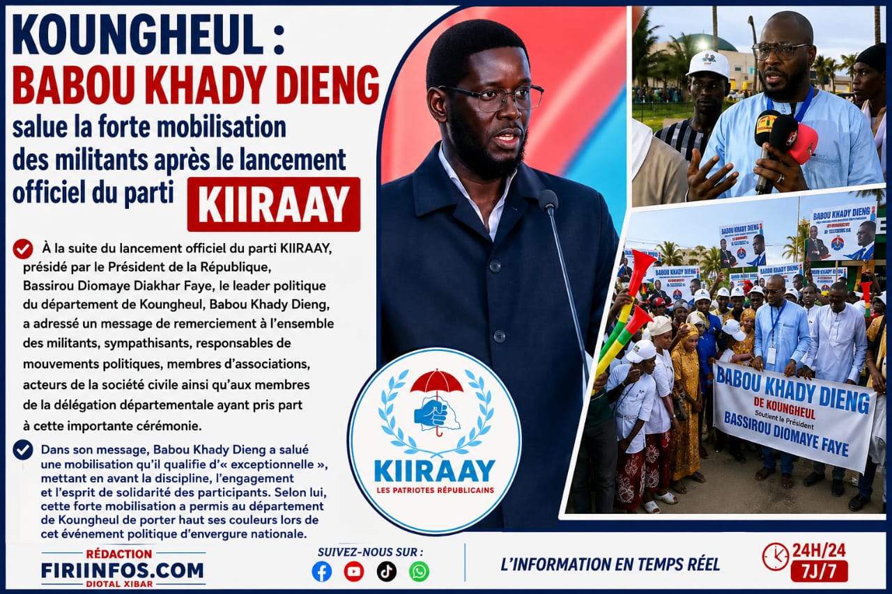 Koungheul : Babou Khady Dieng salue la forte mobilisation des militants après le lancement officiel du parti KIIRAAY