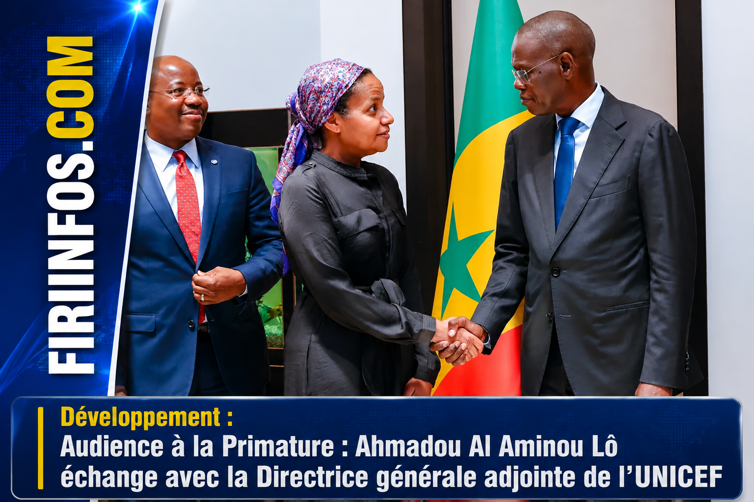 Audience à la Primature : Ahmadou Al Aminou Lô échange avec la Directrice générale adjointe de l’UNICEF