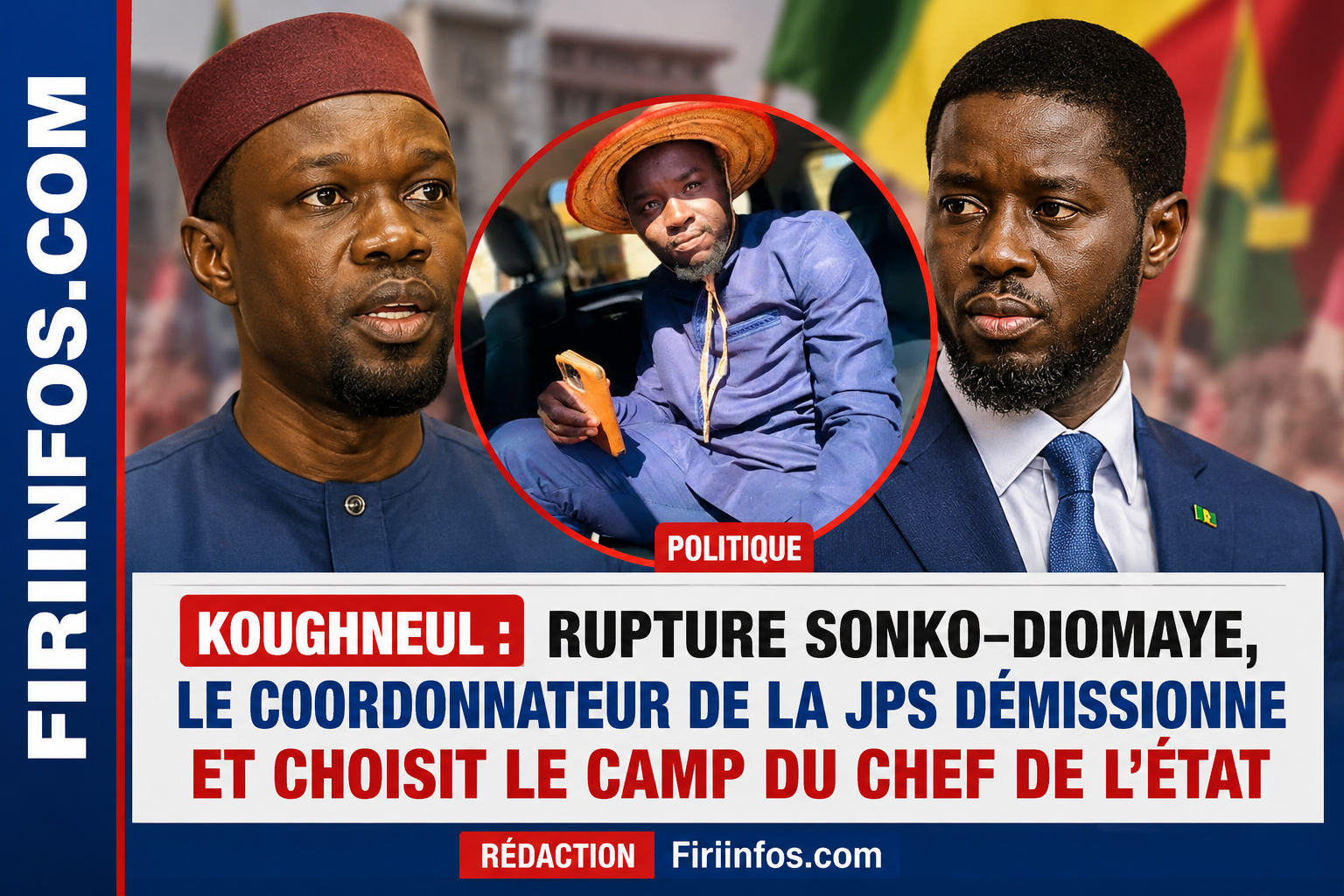 KOUGHNEUL : LE COORDONNATEUR DE LA JPS QUITTE SES FONCTIONS ET AFFIRME SON SOUTIEN À BASSIROU DIOMAYE FAYE