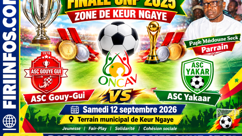 ⚽ Finale CNP 2025 – Zone de Keur Ngaye : l’ASC Yakaar et l’ASC Gouy-Gui se disputent le titre