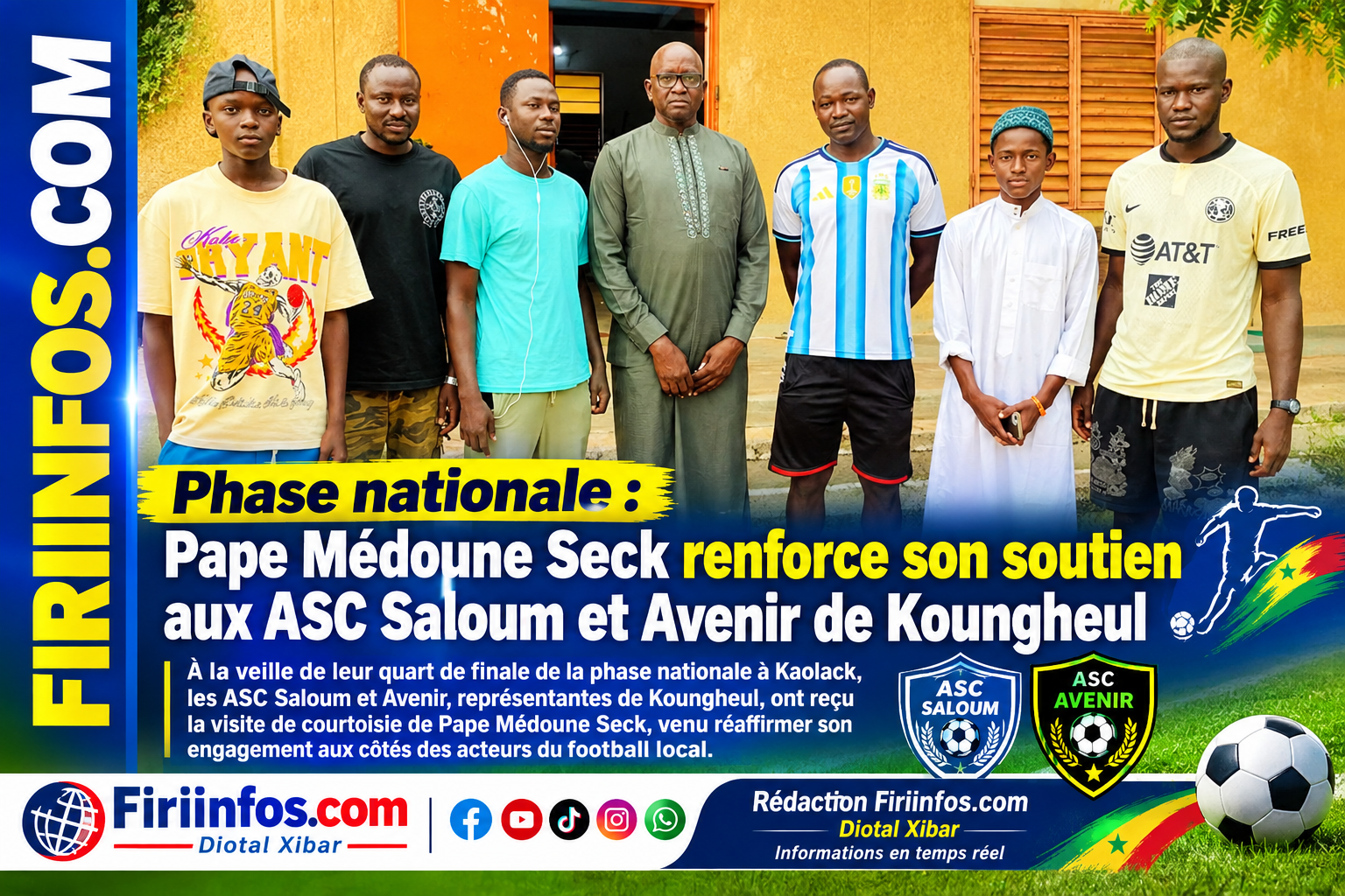 Phase nationale : Pape Médoune Seck renforce son soutien aux ASC Saloum et Avenir de Koungheul