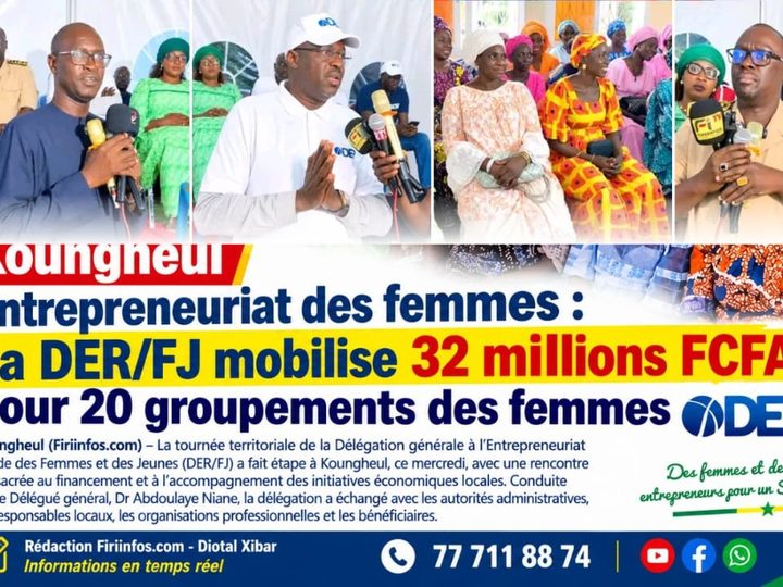 Koungheul Entrepreneuriat des femmes : La DER/FJ mobilise 32 millions FCFA pour 20 groupements des femmes