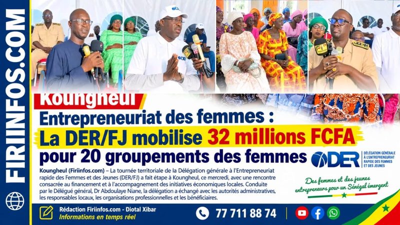 Koungheul Entrepreneuriat des femmes : La DER/FJ mobilise 32 millions FCFA pour 20 groupements des femmes
