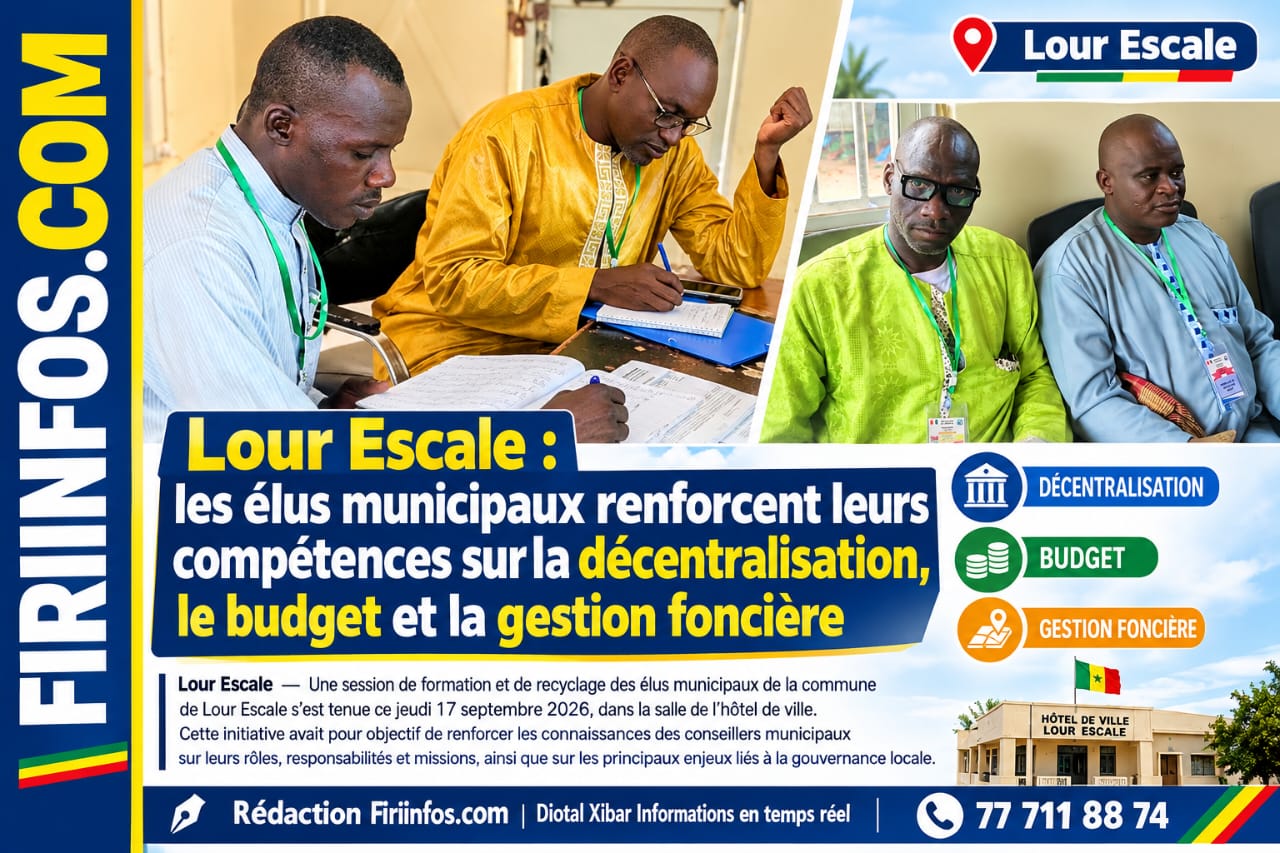 Lour Escale : les élus municipaux renforcent leurs compétences sur la décentralisation, le budget et la gestion foncière