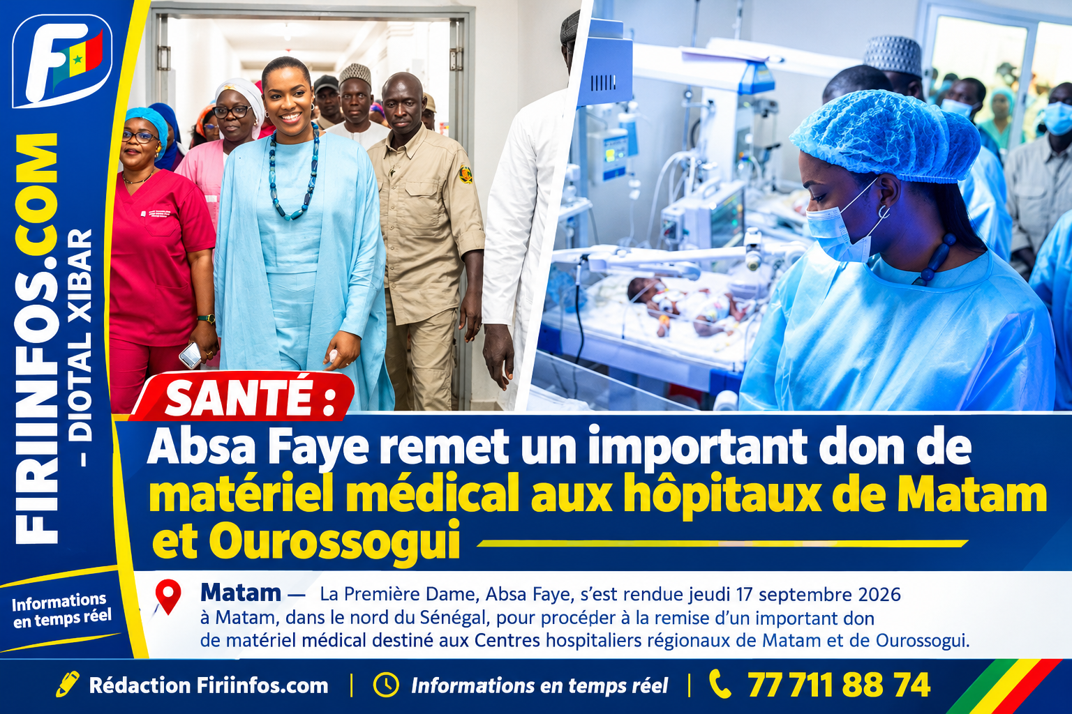 Santé : Absa Faye remet un important don de matériel médical aux hôpitaux de Matam et Ourossogui