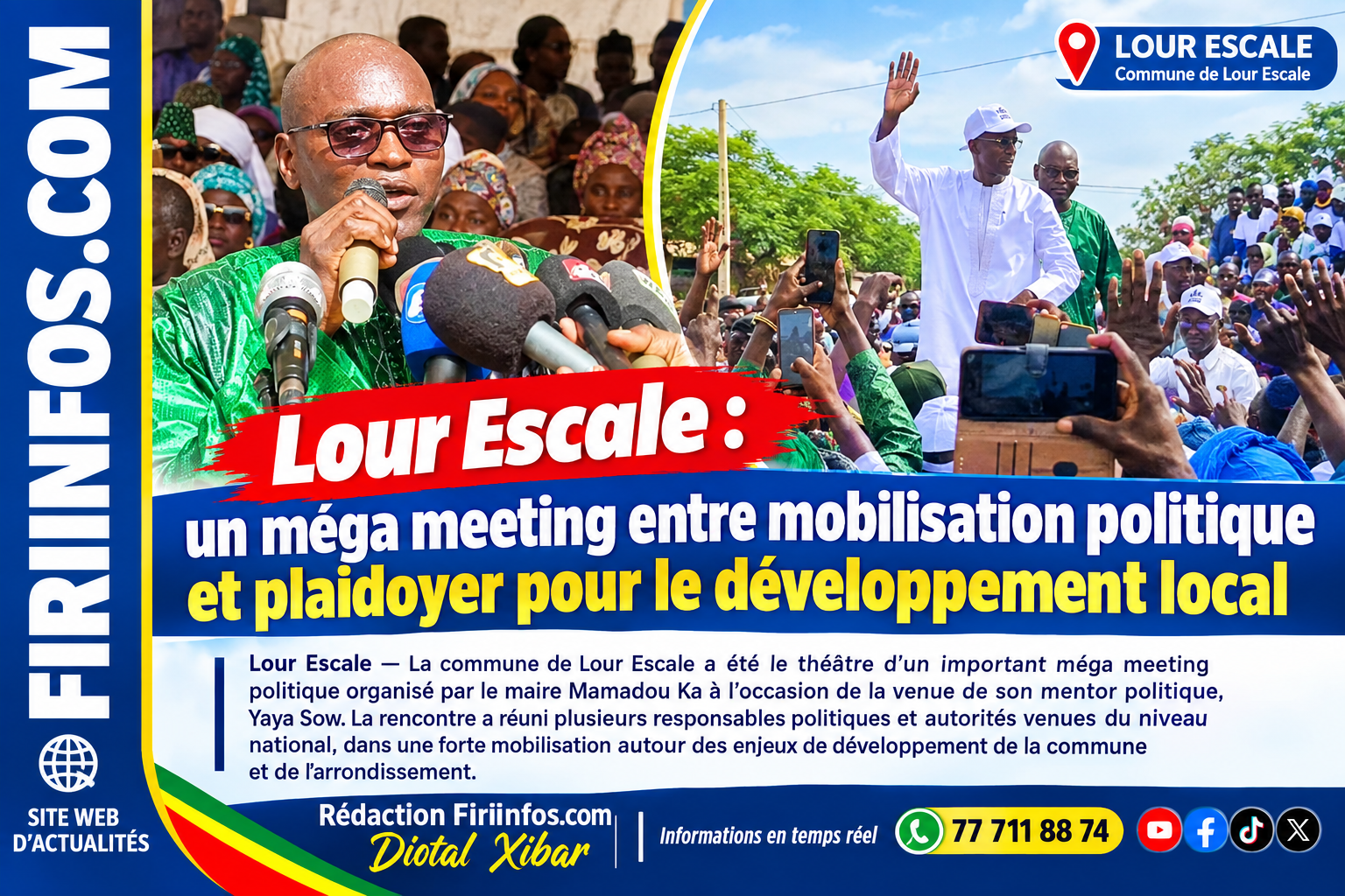Lour Escale : un méga meeting entre mobilisation politique et plaidoyer pour le développement local