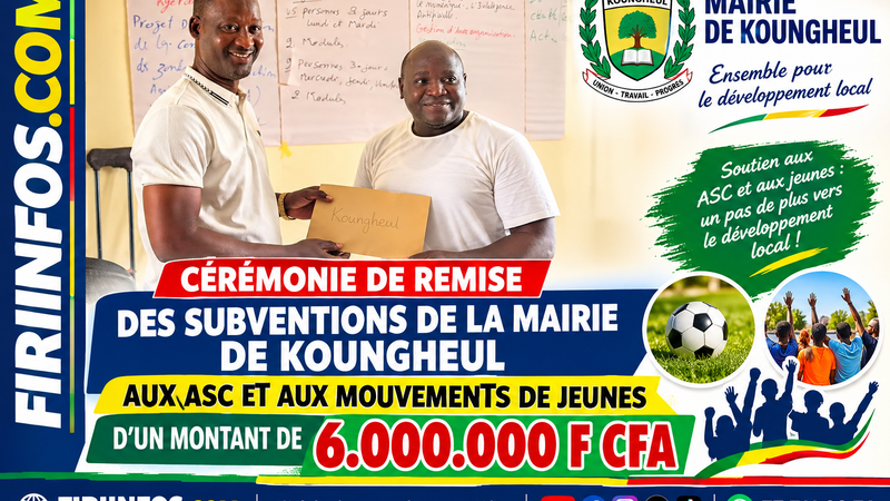Koungheul : la mairie débloque 6 millions FCFA pour soutenir les ASC et les mouvements de jeunes