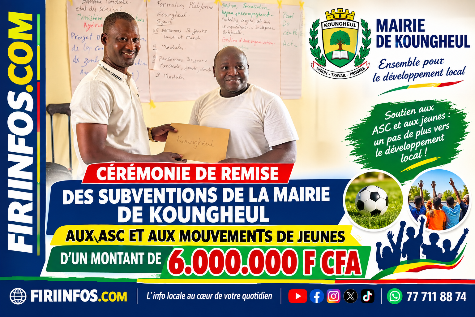 Koungheul : la mairie débloque 6 millions FCFA pour soutenir les ASC et les mouvements de jeunes