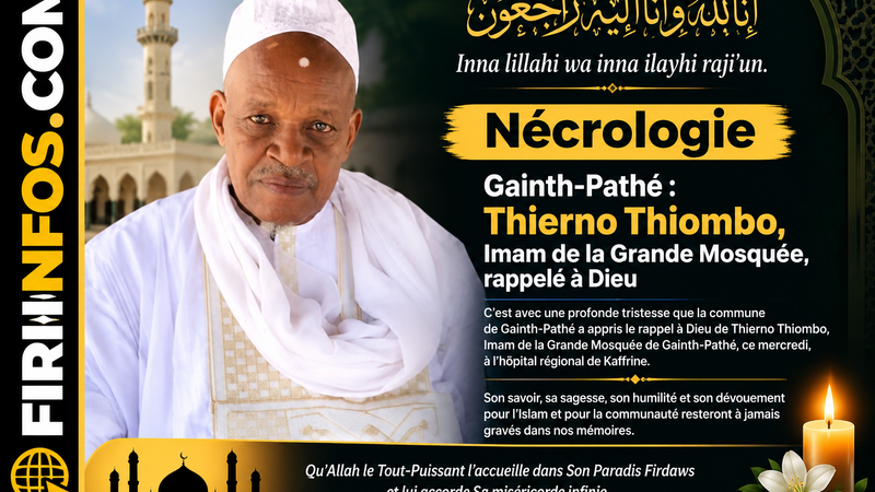 Nécrologie — Gainth-Pathé : Thierno Thiombo, Imam de la Grande Mosquée, rappelé à Dieu